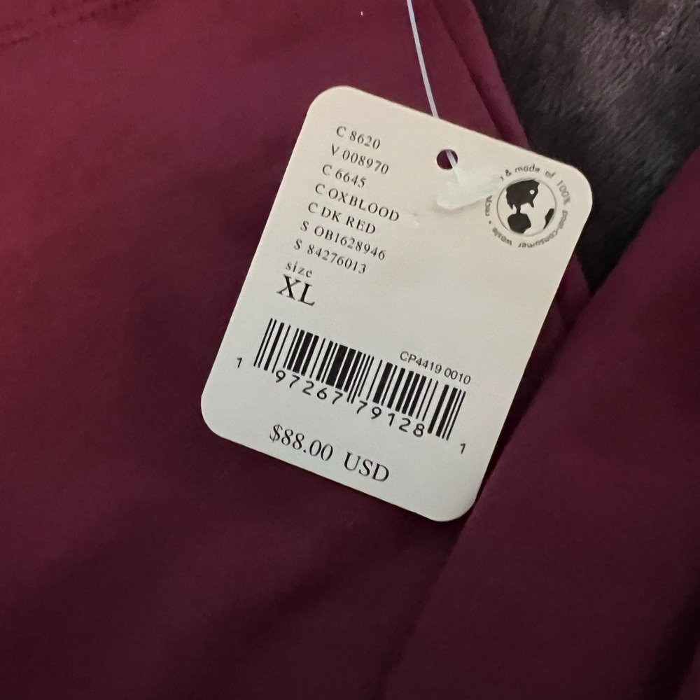 NWT Free People Let’s Bounce yoga pants in SOLD OUT COLOR Oxblood XL - Picture 2 of 4